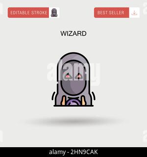 Wizard Simple vector icon. Stock Vector