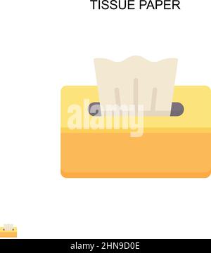 Tissue paper Simple vector icon. Illustration symbol design template for web mobile UI element. Stock Vector