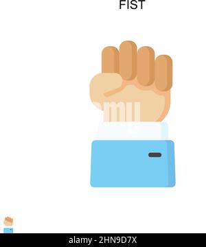 Fist Simple vector icon. Illustration symbol design template for web mobile UI element. Stock Vector