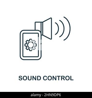Sound Control icon. Line element from technology collection. Linear Sound Control icon sign for web design, infographics and more. Stock Vector
