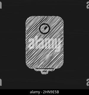 Water heater white sketch vector icon for your web mobile app logo design Stock Vector