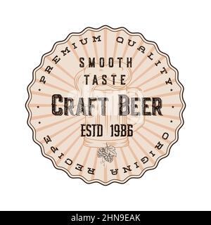 Craft beer logo- vector illustration. Stock Vector