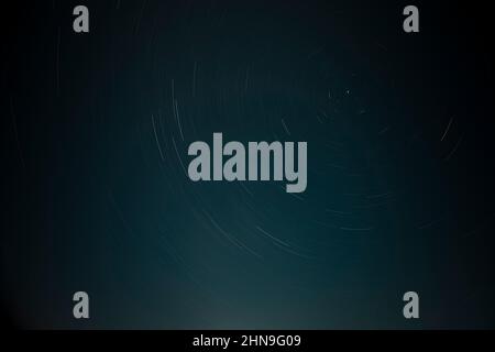 Time interval of the starry sky Stock Photo