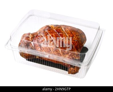sweet pork ham isolated on white with clipping path Stock Photo