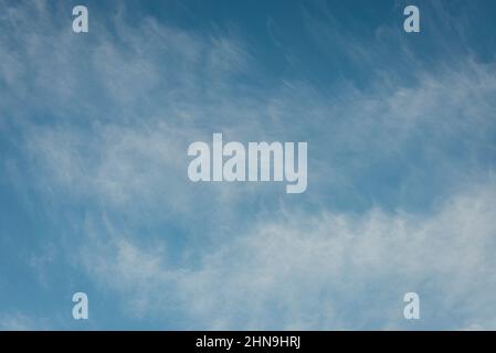 clouds against a blue sky, cirrus clouds. Stock Photo