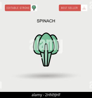 Spinach Simple vector icon. Stock Vector