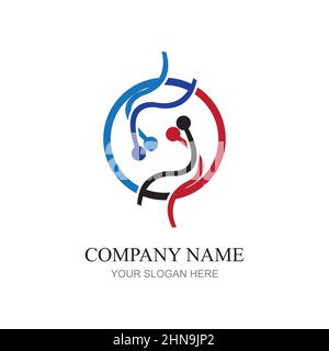 technology logo design vector Stock Vector