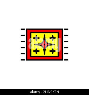 Carpet colored icon. Turkish Islamic prayer carpet Stock Vector