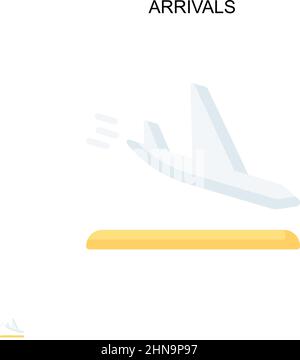 Arrivals Simple vector icon. Illustration symbol design template for web mobile UI element. Stock Vector
