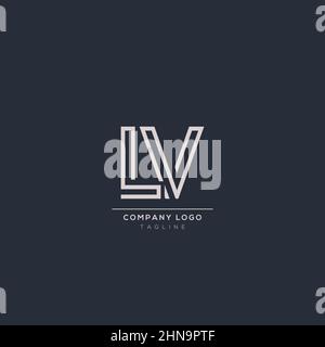 Premium Vector  Lv logo design