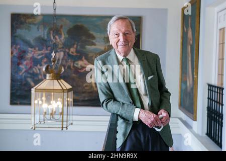 Spanish architect, José Rafael Moneo Vallés poses during a portrait session at San Fernando Fine Art Royal Academy (Real Academia de Bellas Artes de San Fernando) in Madrid. (Photo by Atilano Garcia / SOPA Images/Sipa USA) Stock Photo