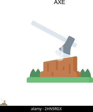 Axe Simple vector icon. Illustration symbol design template for web mobile UI element. Stock Vector