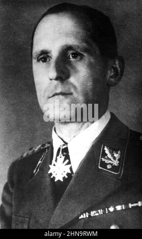 Picture of SS-Gruppenführer Heinrich Müller, the chief of Gestapo, the secret state police of the Nazi Germany. Stock Photo