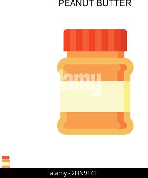 Peanut butter Simple vector icon. Illustration symbol design template for web mobile UI element. Stock Vector