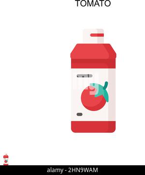 Tomato Simple vector icon. Illustration symbol design template for web mobile UI element. Stock Vector