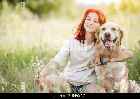 Redhead store golden retriever