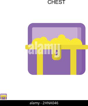 Chest Simple vector icon. Illustration symbol design template for web mobile UI element. Stock Vector
