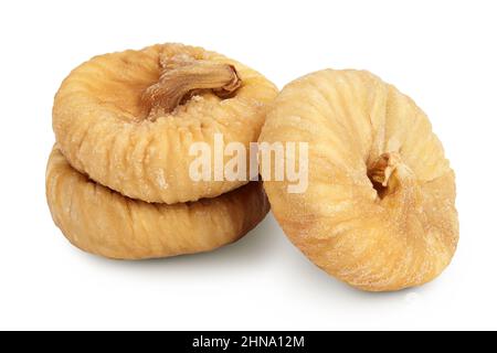 dried figs isolated on white background with clipping path and full depth of field Stock Photo