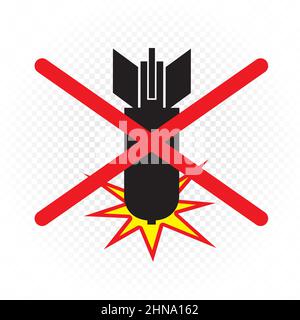 no war sign symbol stop bombing Stock Vector