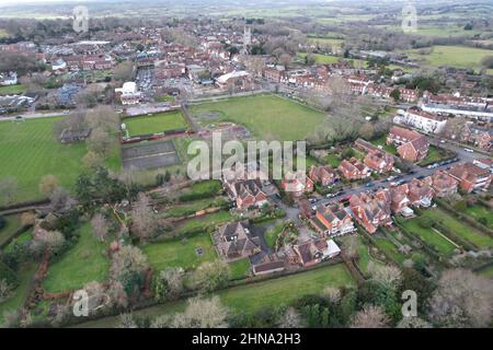 Tenterden Kent UK Aerial drone view of Town Stock Photo