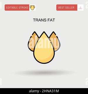 Trans fat Simple vector icon. Stock Vector