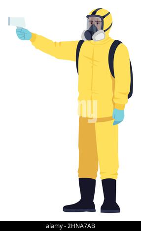 Sanitization semi flat RGB color vector illustration Stock Vector