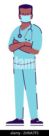 Professionalism in medicine semi flat RGB color vector illustration Stock Vector