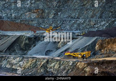 stone crusher in surface mine Stock Photo - Alamy