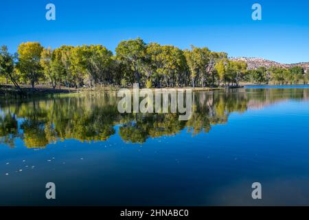 An overlooking landscape view of Cottonwood, Arizona Stock Photo