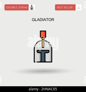 Gladiator Simple vector icon. Stock Vector