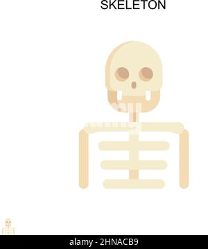 Skeleton Simple vector icon. Illustration symbol design template for web mobile UI element. Stock Vector