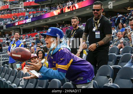 Cincinnati Bengals long snapper Clark Harris tosses a football to a fan  before the AFC championship NFL football game against the Kansas City  Chiefs, Sunday, Jan. 30, 2022, in Kansas City, Mo. (