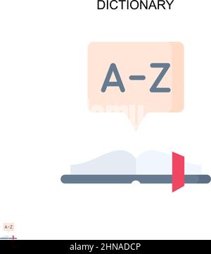 Dictionary Simple vector icon. Illustration symbol design template for web mobile UI element. Stock Vector