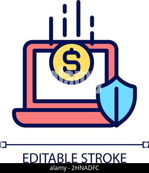 Fundraising platform pixel perfect RGB color icon Stock Vector