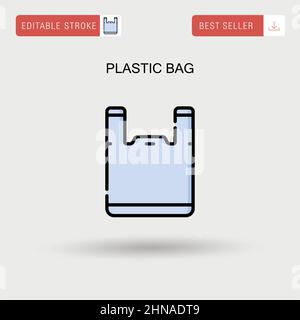plastic bag recycle element vector illustration Stock Vector Image ...