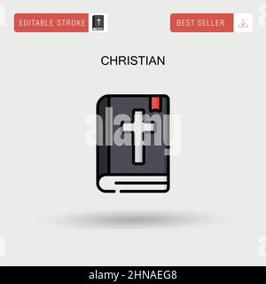 Christian Simple vector icon. Stock Vector