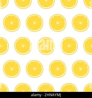 Bright seamless pattern with lemon, vector illustration Stock Vector