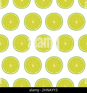 Bright seamless pattern with limes, vector illustration Stock Vector