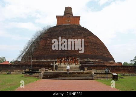 Jetavanarama Stupa at Anuradhapura in Sri Lanka Stock Photo