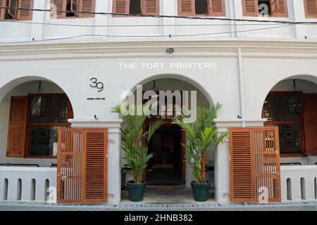 The Fort Printers boutique hotel at Galle in Sri Lanka Stock Photo