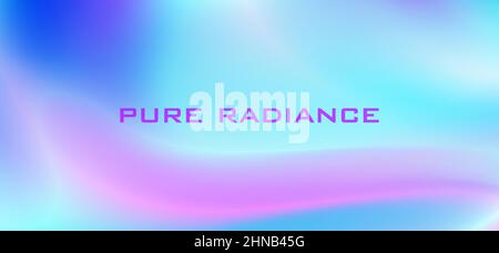 Pure radiance. Abstract multicolor blurred background with electric blue and mauve color gradient. Glossy vector graphic wallpaper Stock Vector