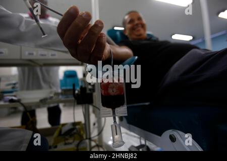 salvador, bahia, brazil - may 81, 2018: human blood donation room at the Emoba blood center in the city of Salvador. Stock Photo