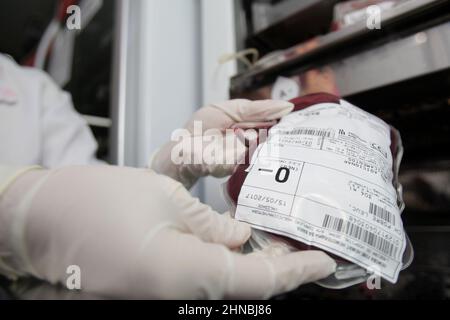 salvador, bahia, brazil - may 81, 2018: human blood donation room at the Emoba blood center in the city of Salvador. Stock Photo