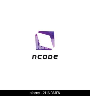 Abstract Simple Clean Code Symbol Logo Design Template Stock Vector