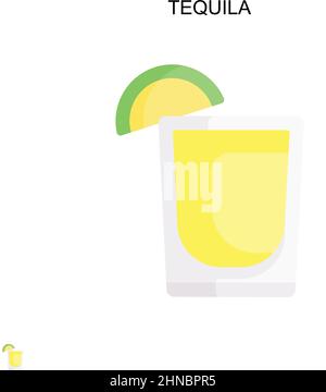 Tequila Simple vector icon. Illustration symbol design template for web mobile UI element. Stock Vector