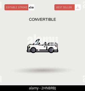 Convertible Simple vector icon. Stock Vector