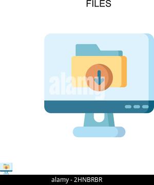 Files Simple vector icon. Illustration symbol design template for web mobile UI element. Stock Vector
