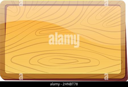 Wooden rectangle tablet. Textured board, frame, tablet. Wooden Button, Game assets, ui interface, menu. Stock Vector