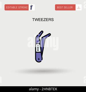 Tweezers Simple vector icon. Stock Vector