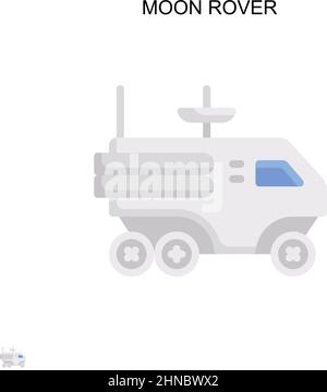 Moon rover Simple vector icon. Illustration symbol design template for web mobile UI element. Stock Vector